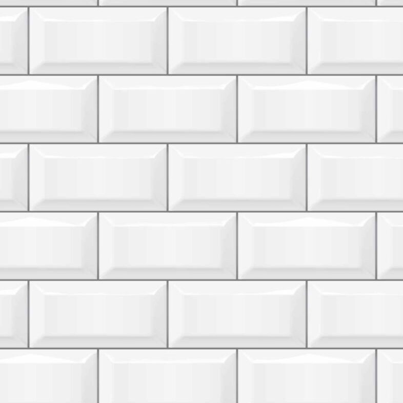 Seamless smooth metro tile texture - realistic white brick background